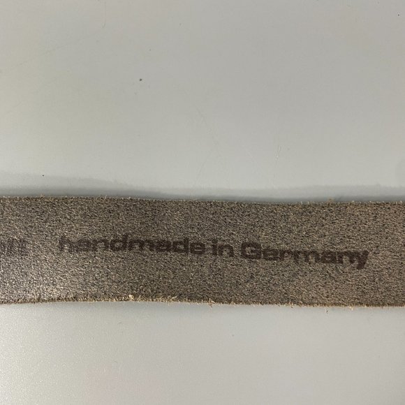 B. Belt Made In Germany Black/Green Spots Leather Belt, Size 95 main image 4